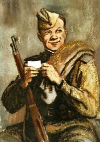 Василий Теркин. Иллюстрация О.Верейского.